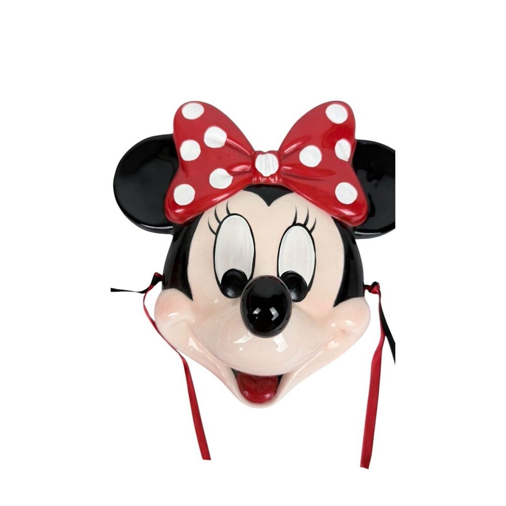 Walt Disney Schmid Minnie Mouse Head Wall Sculpture Figurine 8" x 8.5"